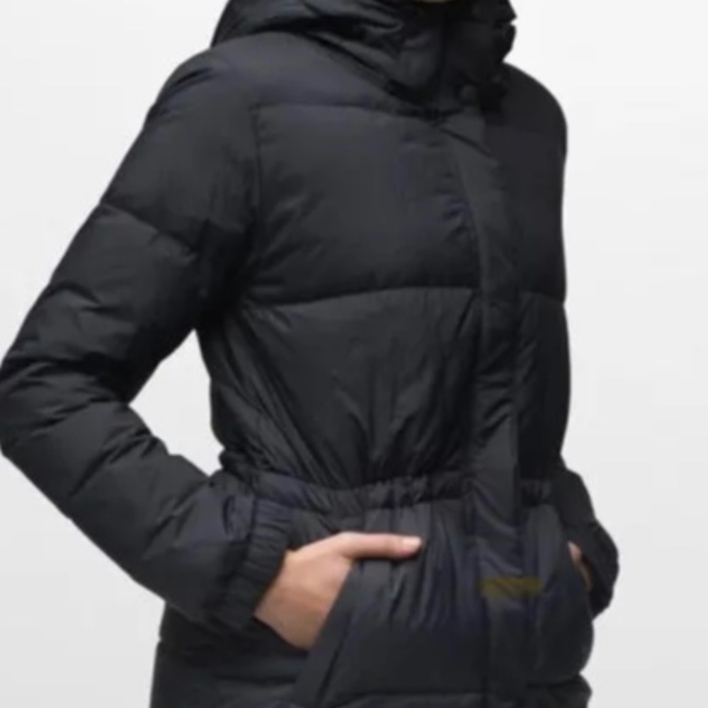 PrAna Black Emerald Prana Valley Down Puffer Insulated Hooded Jacket Coat